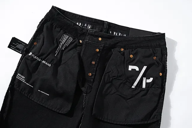Purple Brand Distressed Paint-Splattered Black Denim Jeans 6