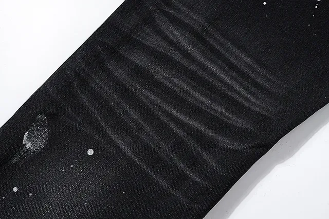 Purple Brand Distressed Paint-Splattered Black Denim Jeans 8