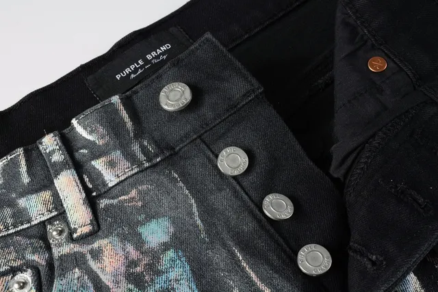 Purple Brand Holographic Iridescent Distressed Denim Shorts 8