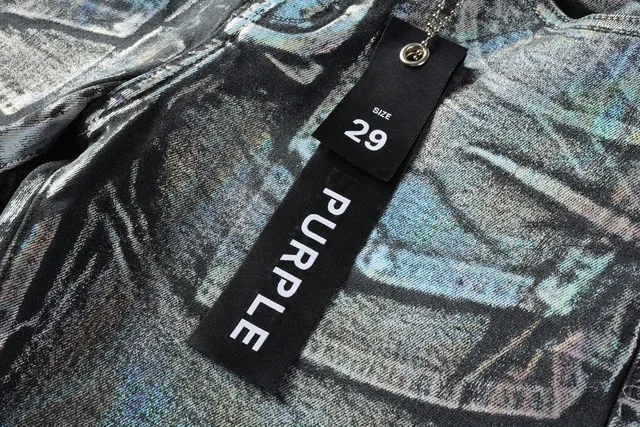 Purple Brand Holographic Iridescent Distressed Denim Shorts 9