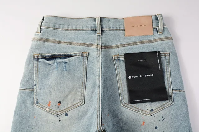 Purple Brand Paint-Splatter Distressed Mid-Rise Denim Shorts 4