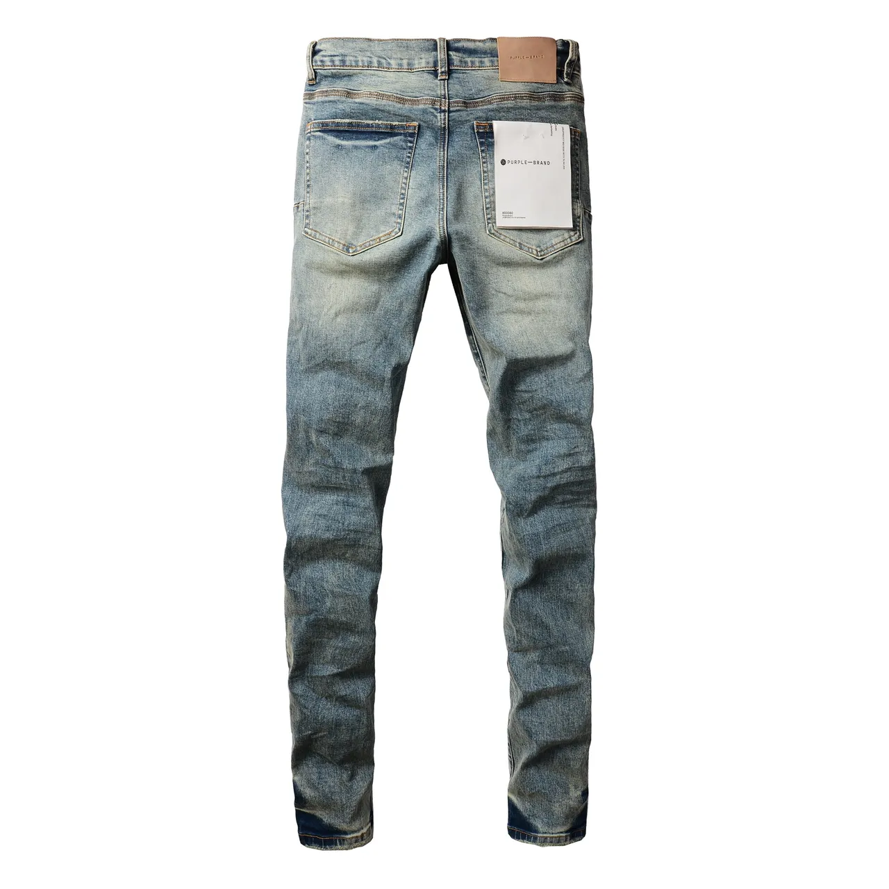 Purple Brand Patchwork Distressed Mid-Rise Straight-Leg Jeans 2