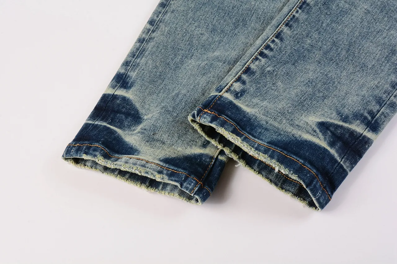 Purple Brand Patchwork Distressed Mid-Rise Straight-Leg Jeans 5