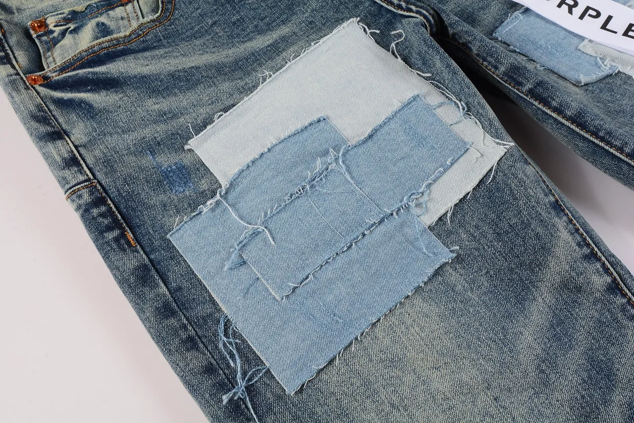Purple Brand Patchwork Distressed Mid-Rise Straight-Leg Jeans 9