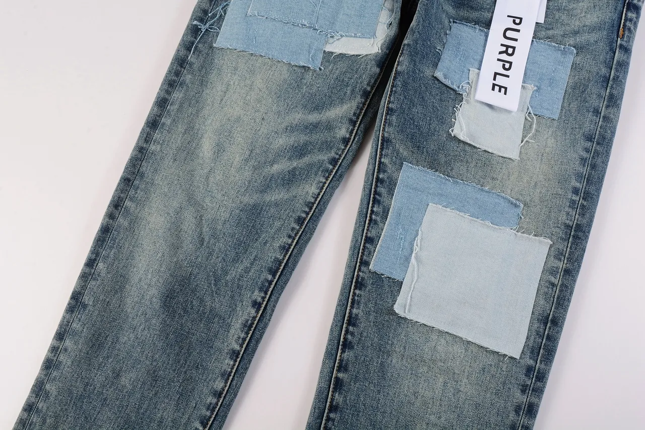 Purple Brand Patchwork Distressed Mid-Rise Straight-Leg Jeans 10