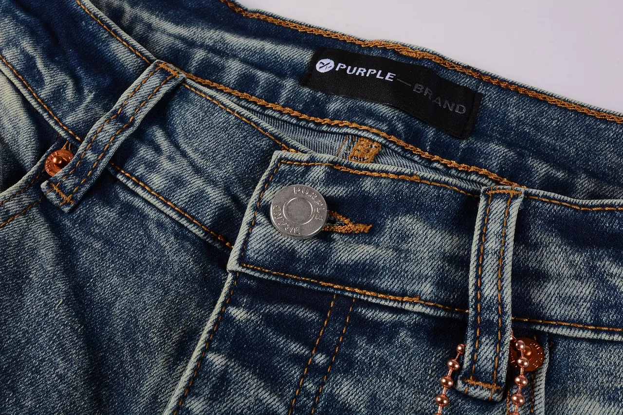 Purple Brand Patchwork Distressed Mid-Rise Straight-Leg Jeans 14