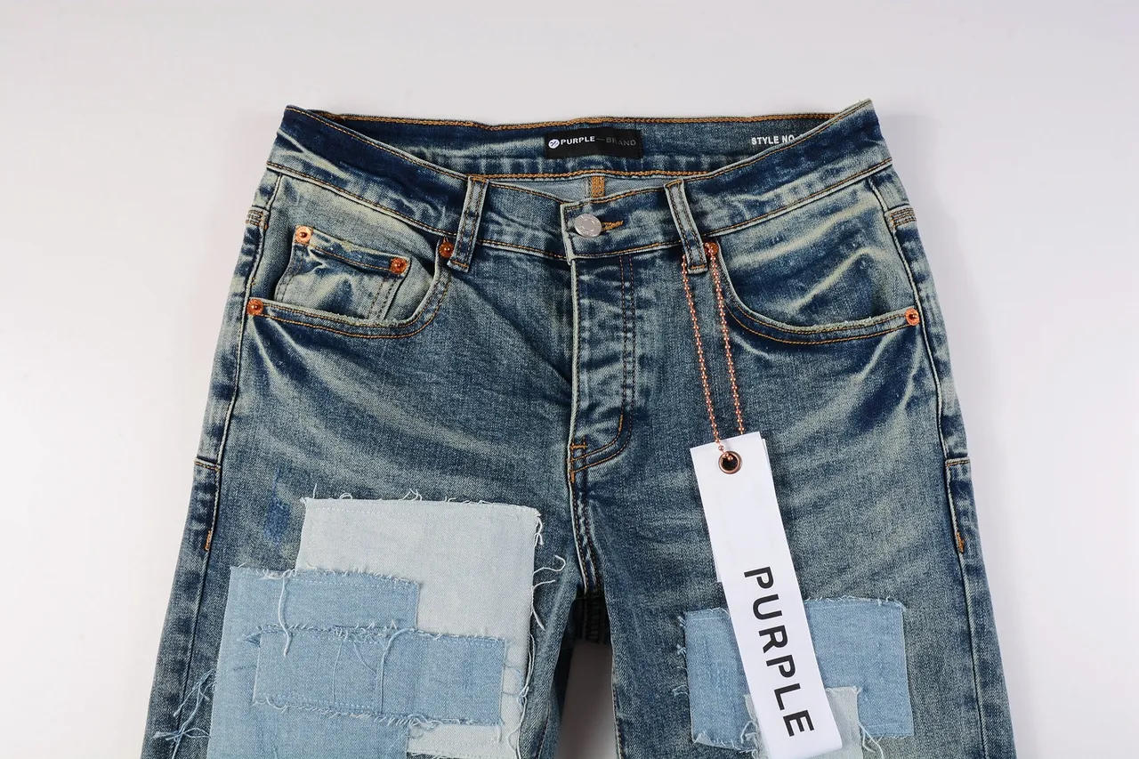 Purple Brand Patchwork Distressed Mid-Rise Straight-Leg Jeans 15