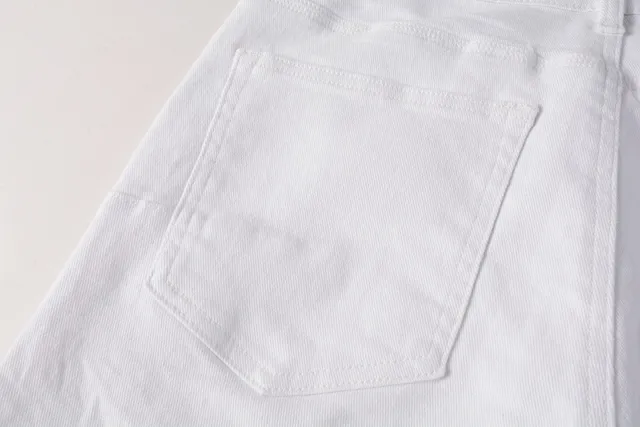 Purple Brand Slim-Fit White Denim Jeans 5