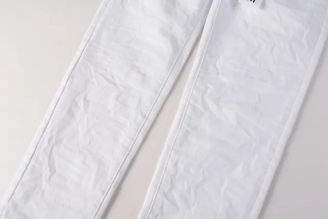 Purple Brand Slim-Fit White Denim Jeans 8