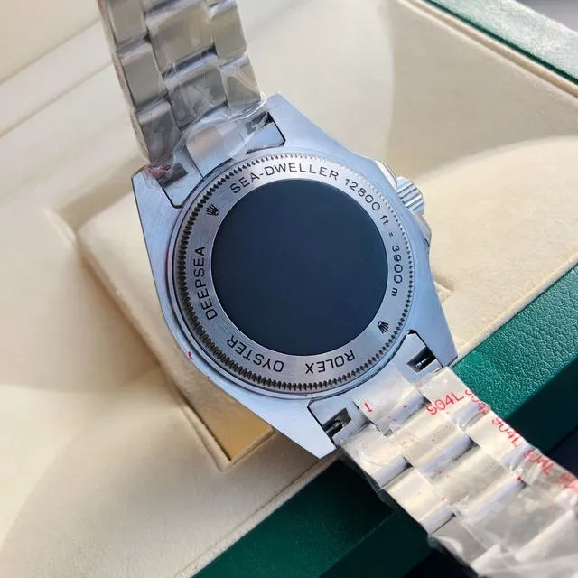 Rolex Deepsea Sea-Dweller Green-Black Gradient Dial Blue Rubber Strap Mechanical Watch 10