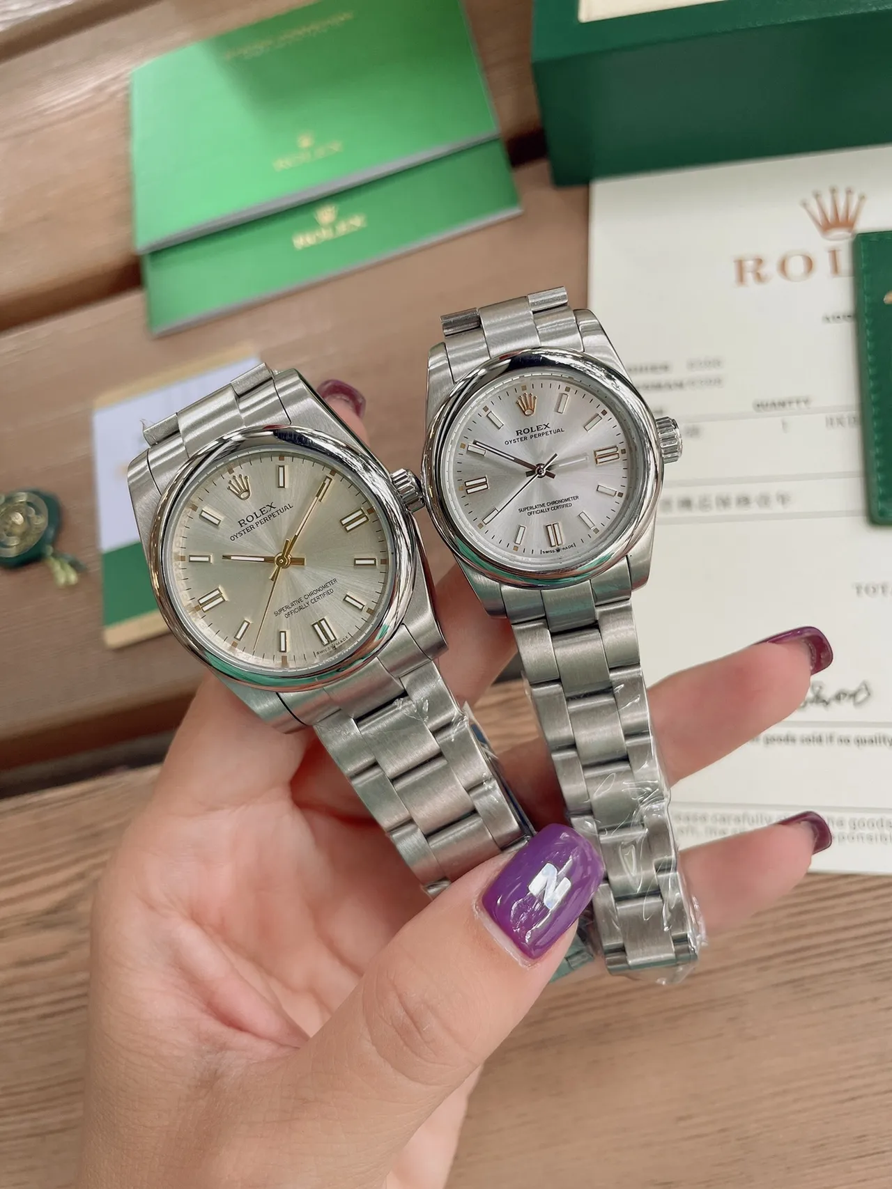 Rolex Oyster Perpetual Silver Dial Stainless Steel Mechanical Watch 2