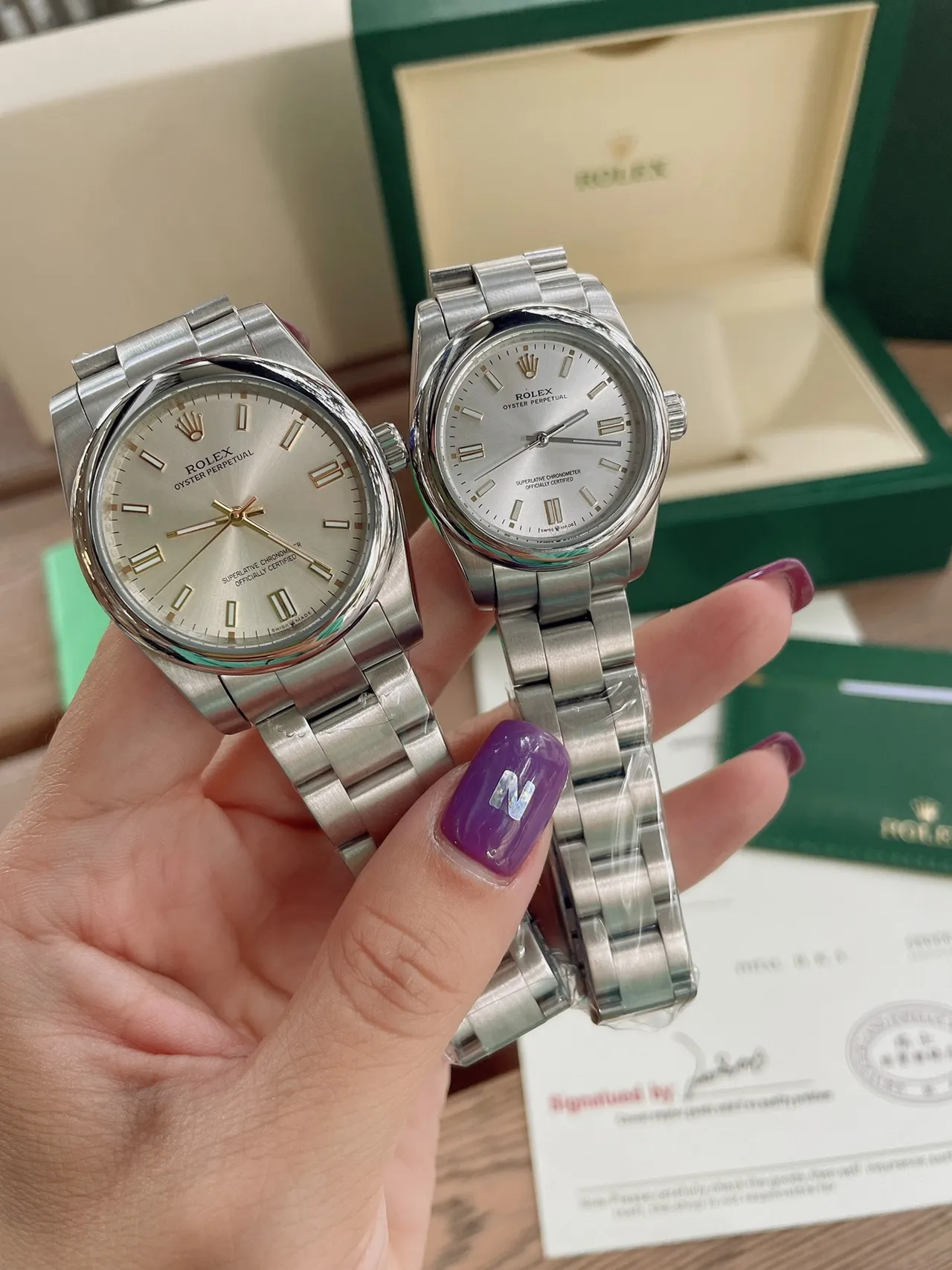Rolex Oyster Perpetual Silver Dial Stainless Steel Mechanical Watch 3