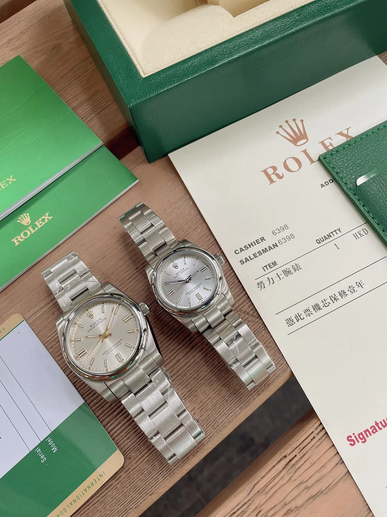 Rolex Oyster Perpetual Silver Dial Stainless Steel Mechanical Watch 4