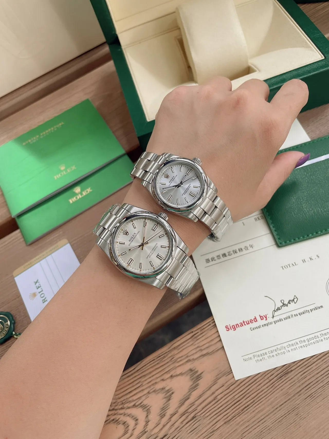 Rolex Oyster Perpetual Silver Dial Stainless Steel Mechanical Watch 5