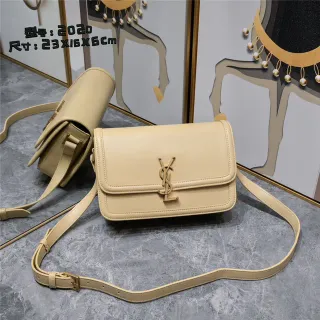 Saint Laurent Loulou Beige Leather Underarm Crossbody Bag