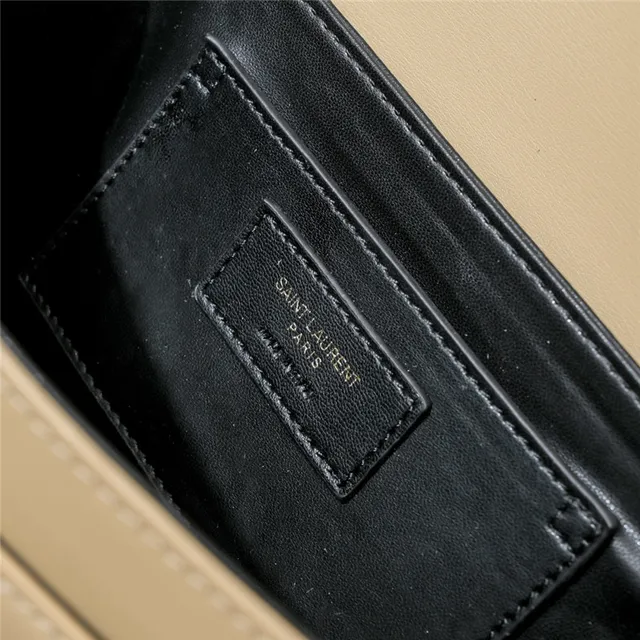 Saint Laurent Loulou Beige Leather Underarm Crossbody Bag 20