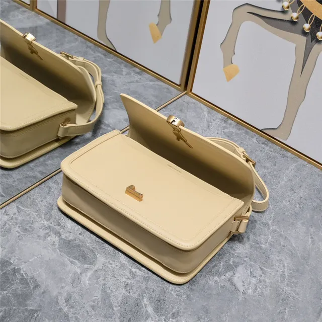 Saint Laurent Loulou Beige Leather Underarm Crossbody Bag 23