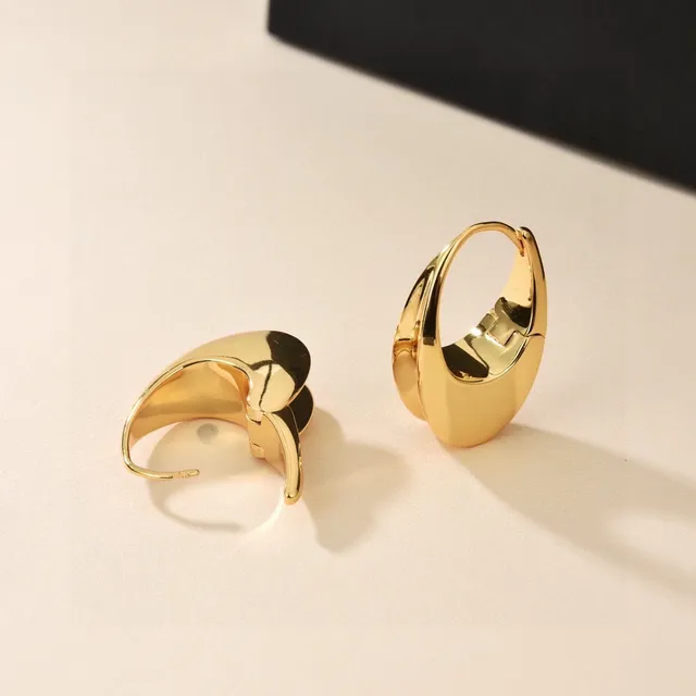 Saint Laurent Loulou Or Poli Boucles d'Oreilles Hoop à Goutte 5