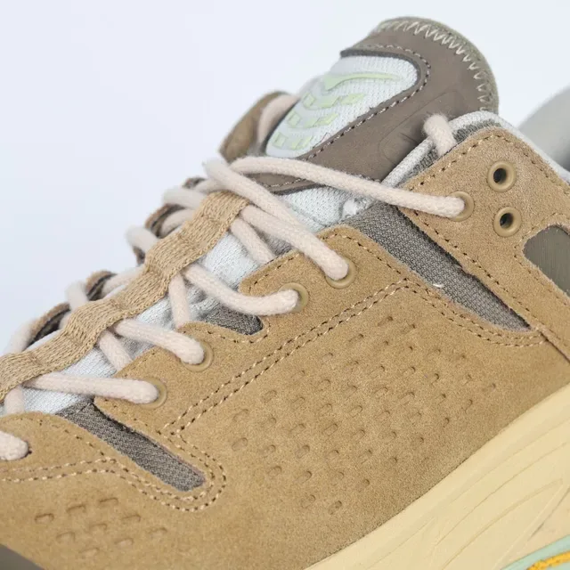 Salomon Beige Brown Perforated Suede Upper Molded TPU Cage Lifestyle Sneakers 6