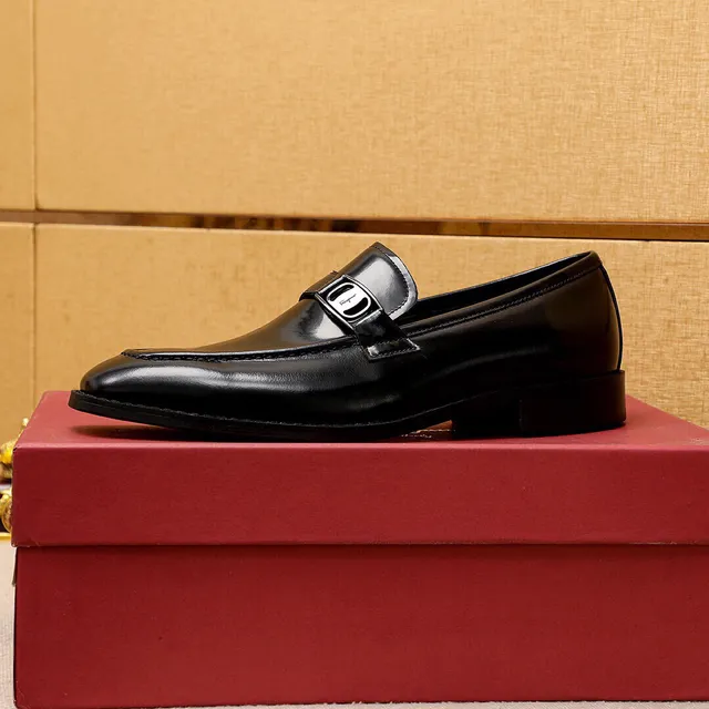 Salvatore Ferragamo Gancini Loafer Black Polished Leather Loafers 4