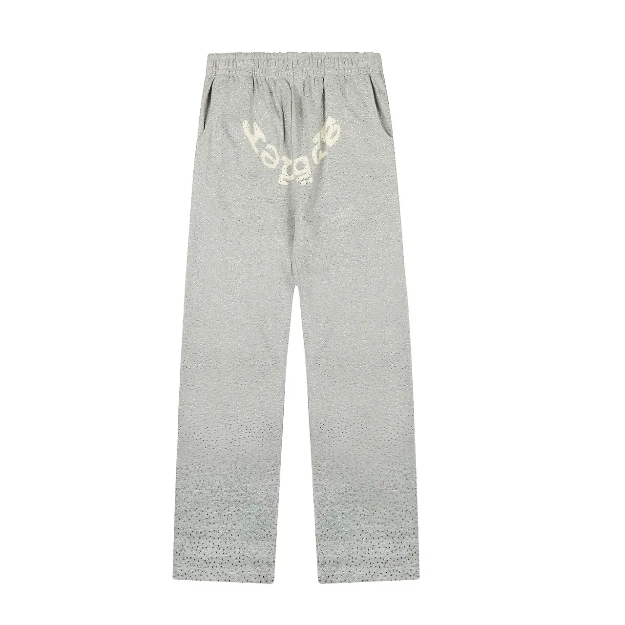 Sp5der Red Perforated Fabric Texture Arched Embroidered Logo Tracksuit 15