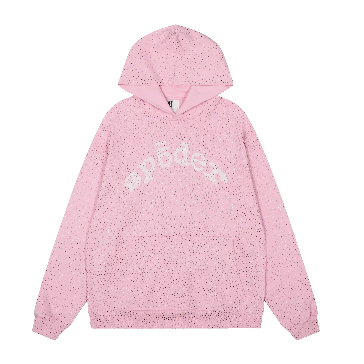 Sp5der Red Perforated Fabric Texture Arched Embroidered Logo Tracksuit 23