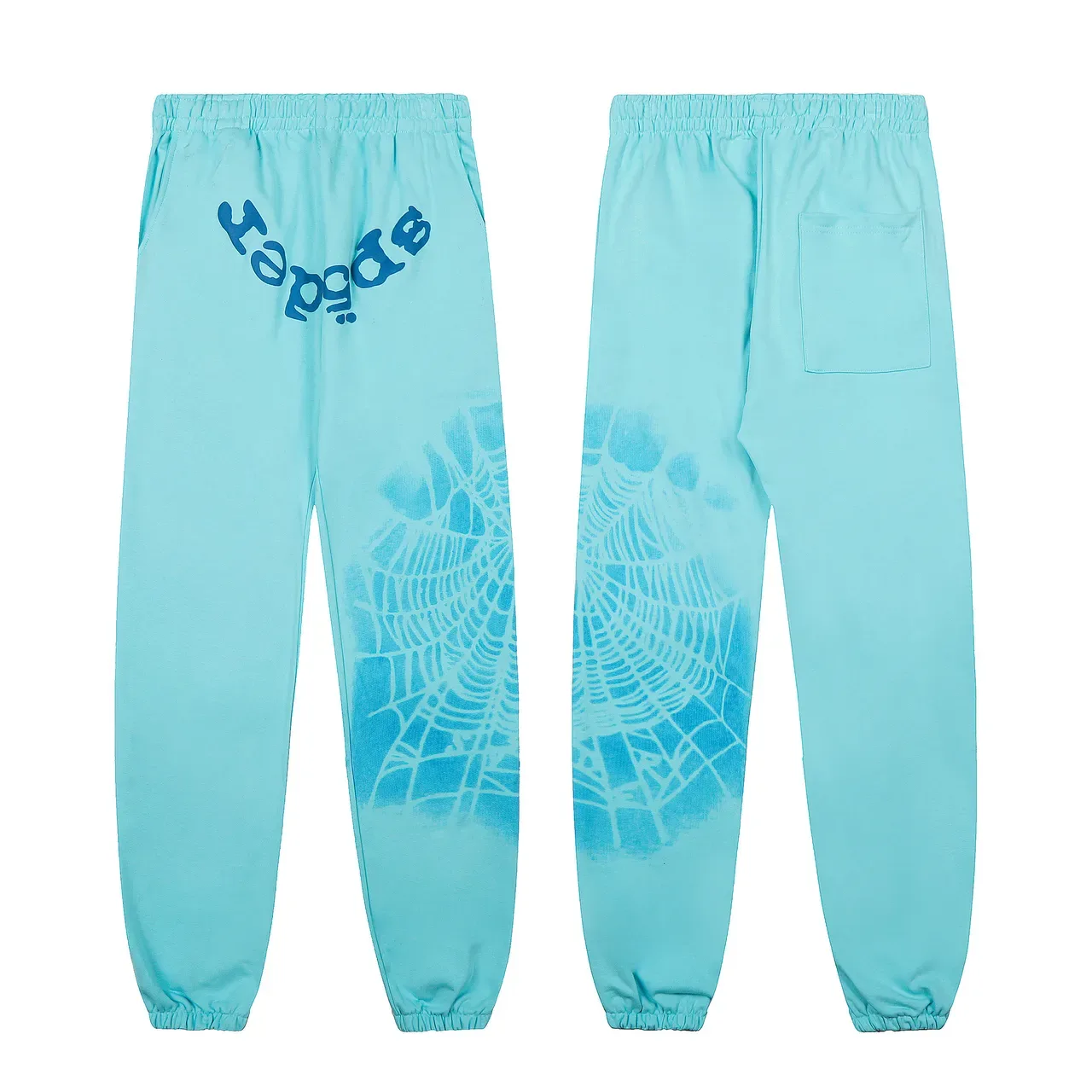 Sp5der Spiderweb Print Aqua ট্র্যাকস্যুট 2