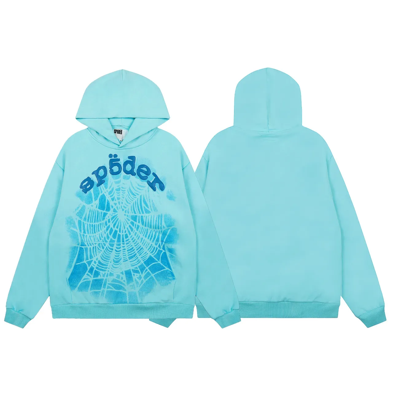 Sp5der Spiderweb Print Aqua ট্র্যাকস্যুট 5