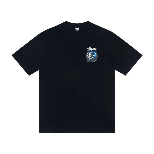 Stussy 8-Ball Graphic Print Crew Neck T-Shirt 6