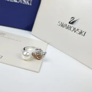 Swarovski Swan Pearl and Crystal Ring