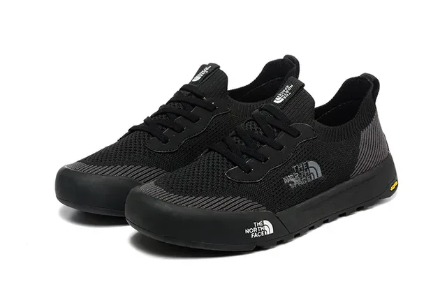 The North Face Army Green White Knit Upper Low-Top Silhouette Lifestyle Sneakers 5