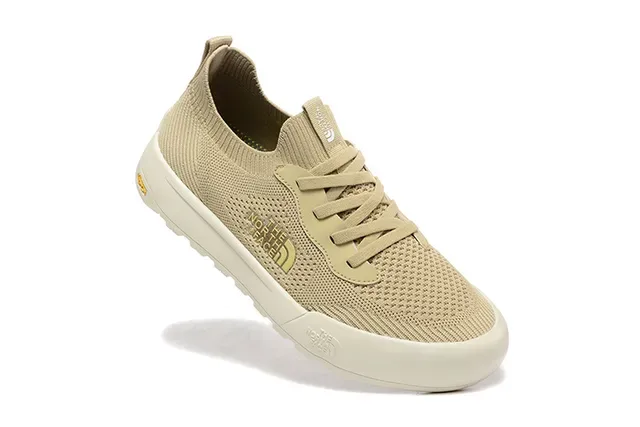 The North Face Army Green White Knit Upper Low-Top Silhouette Lifestyle Sneakers 15