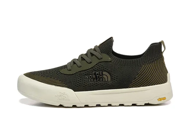 The North Face Army Green White Knit Upper Low-Top Silhouette Lifestyle Sneakers 20