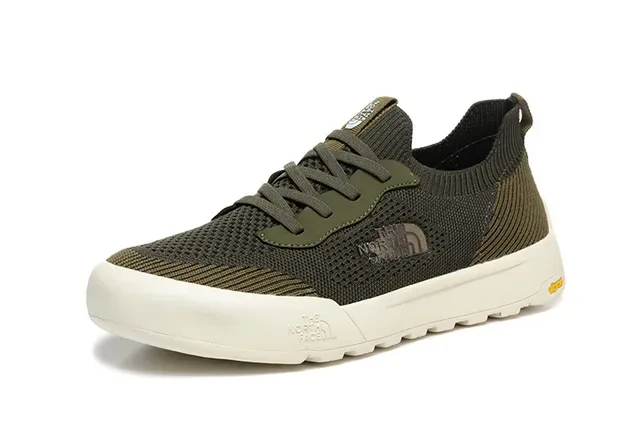 The North Face Army Green White Knit Upper Low-Top Silhouette Lifestyle Sneakers 21