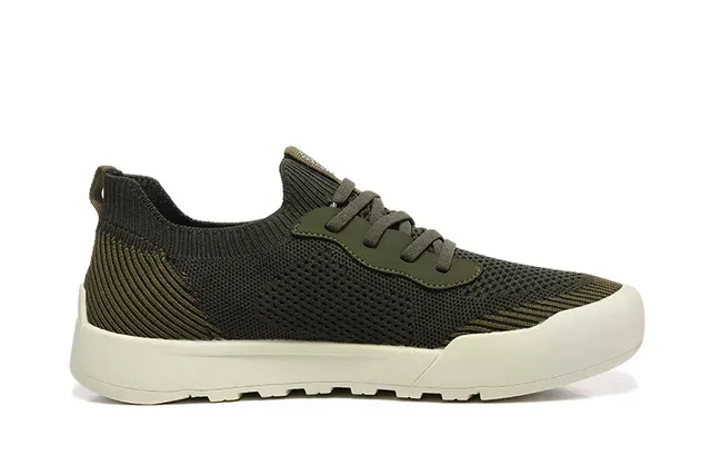 The North Face Army Green White Knit Upper Low-Top Silhouette Lifestyle Sneakers 24