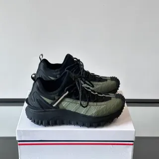 Thom Browne Black Army Green Rugged Lug Sole Mesh And Synthetic Overlay Lifestyle Sneakers