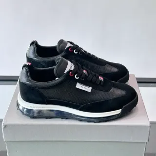 Thom Browne Black Perforated Suede Lifestyle Sneakers
