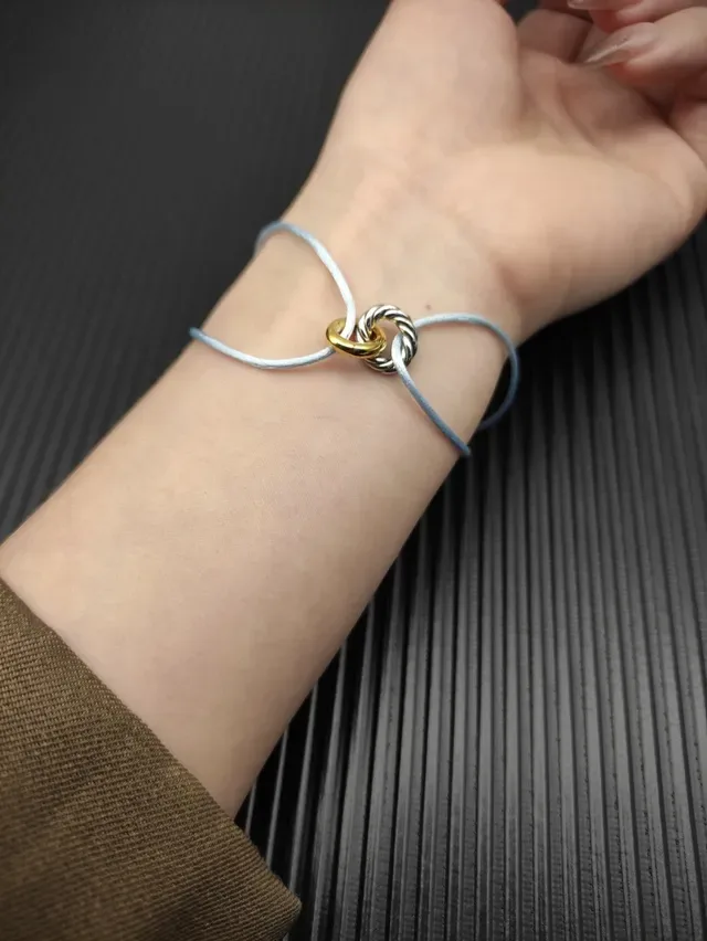 Tiffany & Co. HardWear Bracelet en cordon bleu clair 7