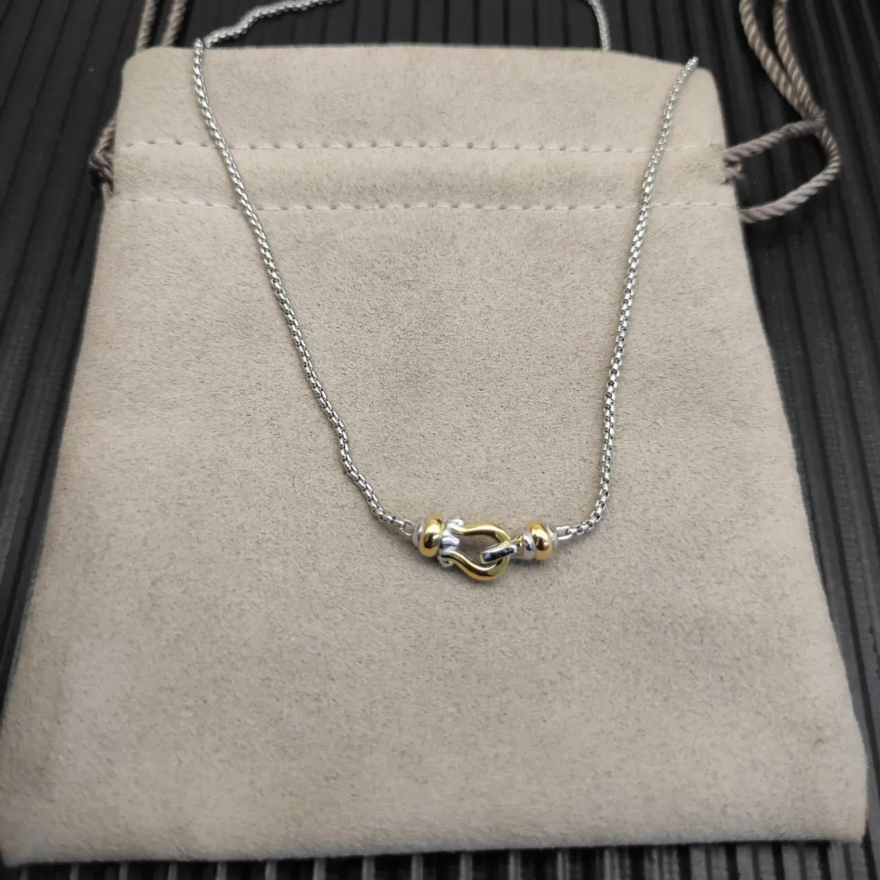 Tiffany & Co. HardWear Two-Tone Shackle Pendant Necklace 7