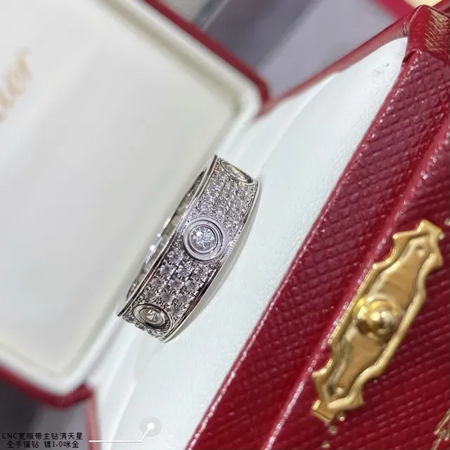 Tiffany & Co. Juste un Clou Silver Wide Band Pavé-Set Ring 5