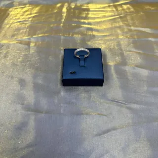 Tiffany & Co. Bague Ovale Pavé-Set Argent Bleu Marine