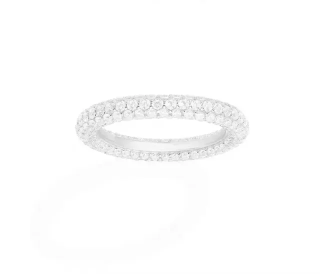 Tiffany & Co. Bague Ovale Pavé-Set Argent Bleu Marine 2