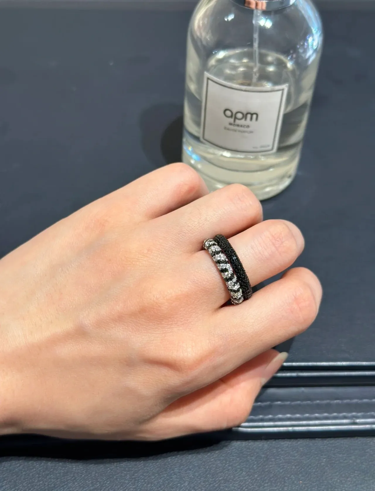 Tiffany & Co. Silver White Pavé-Set Wide Band Ring 2