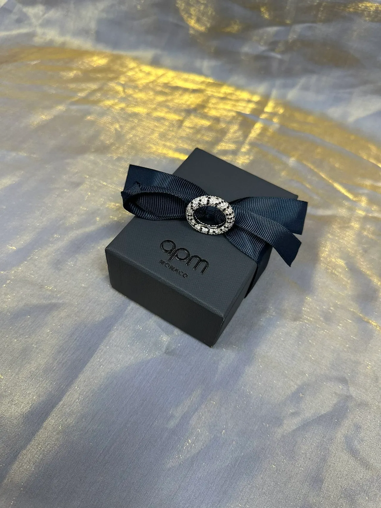 Tiffany & Co. Silver White Pavé-Set Wide Band Ring 7