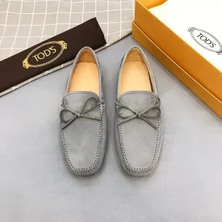 Tod's Bow Loafer Gray Suede Loafers