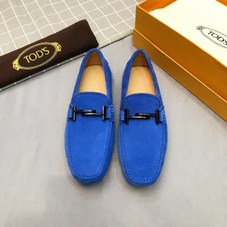 Tod's Double T Loafer Royal Blue Suede Loafers