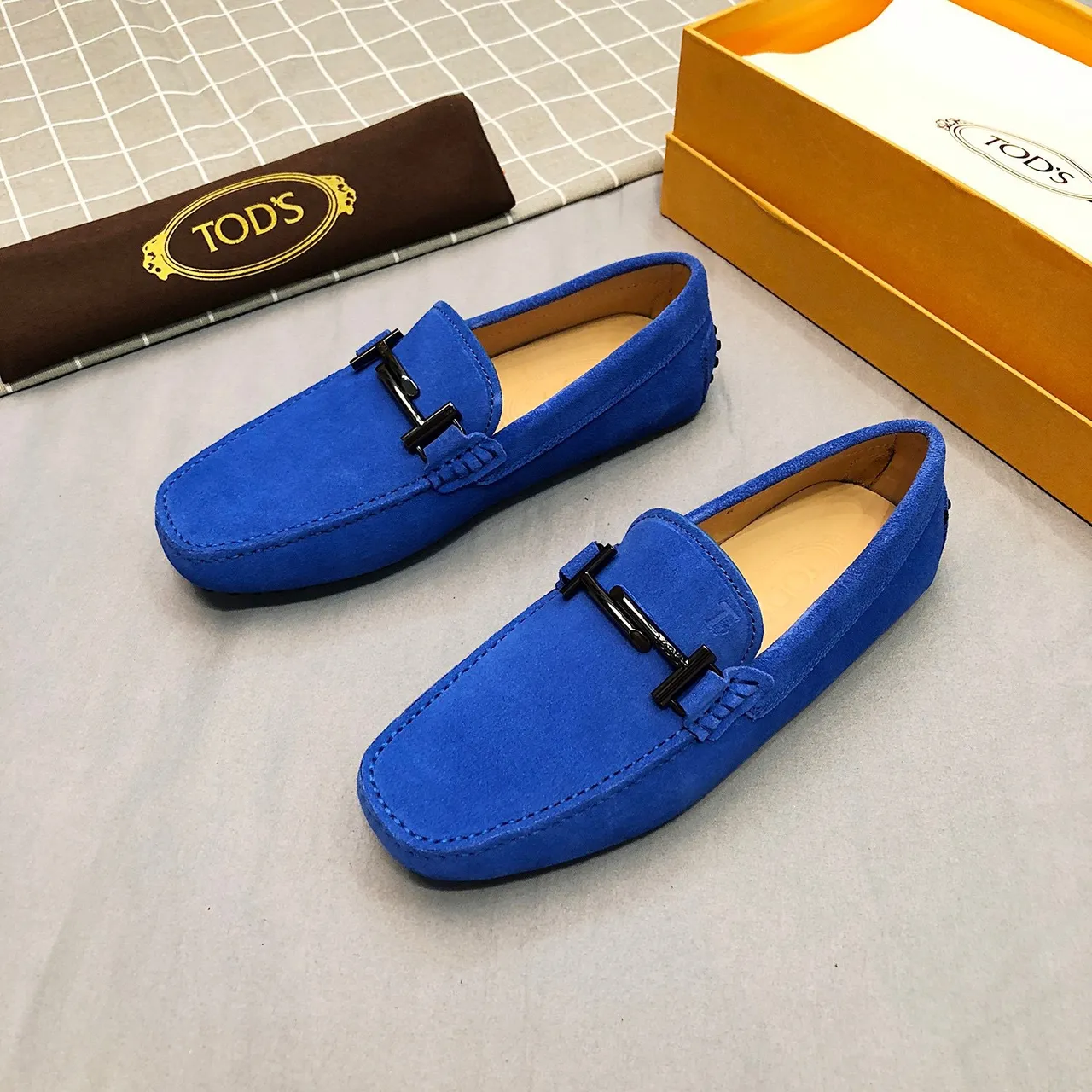 Tod's Double T Loafers daim bleu royal 2