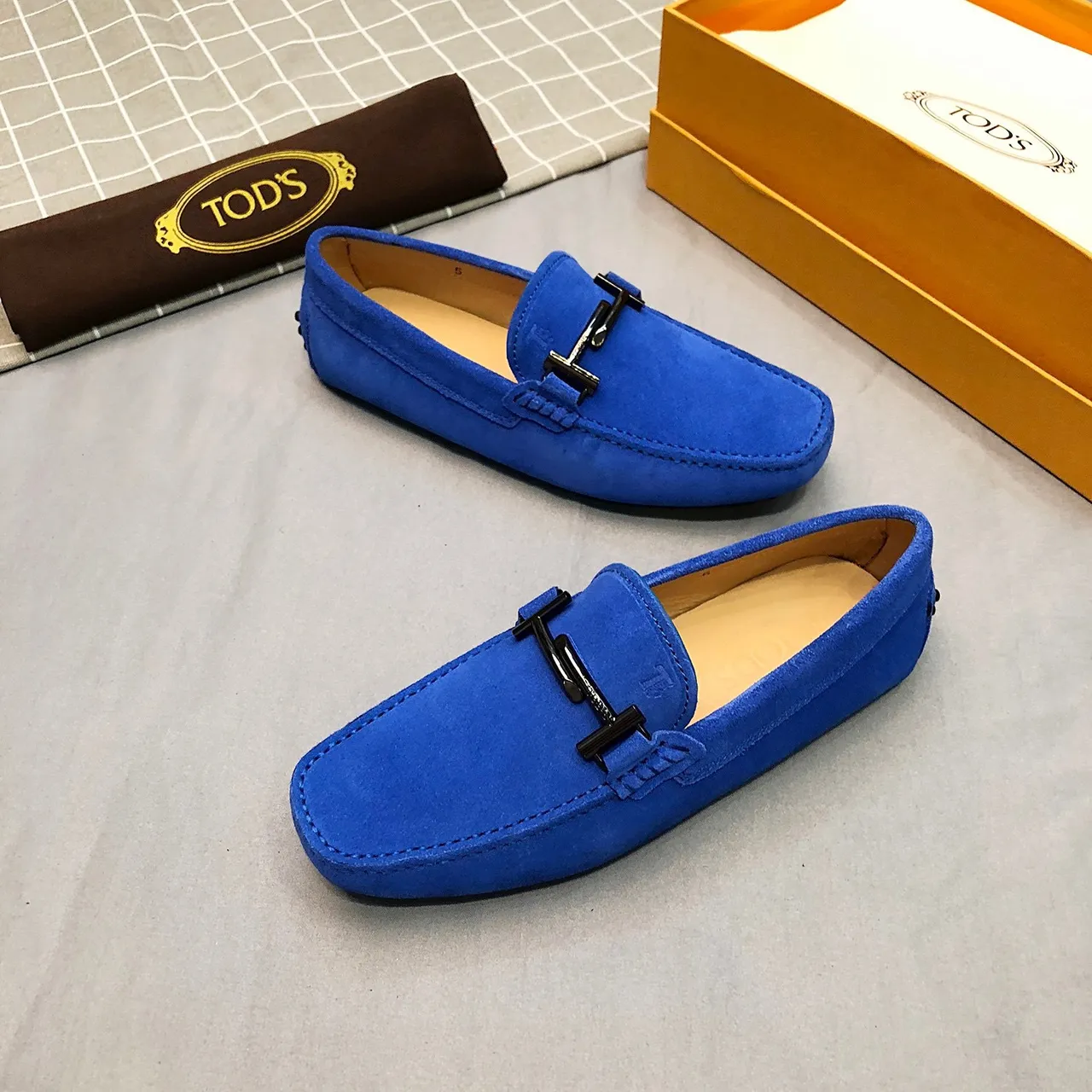 Tod's Double T Loafers daim bleu royal 3