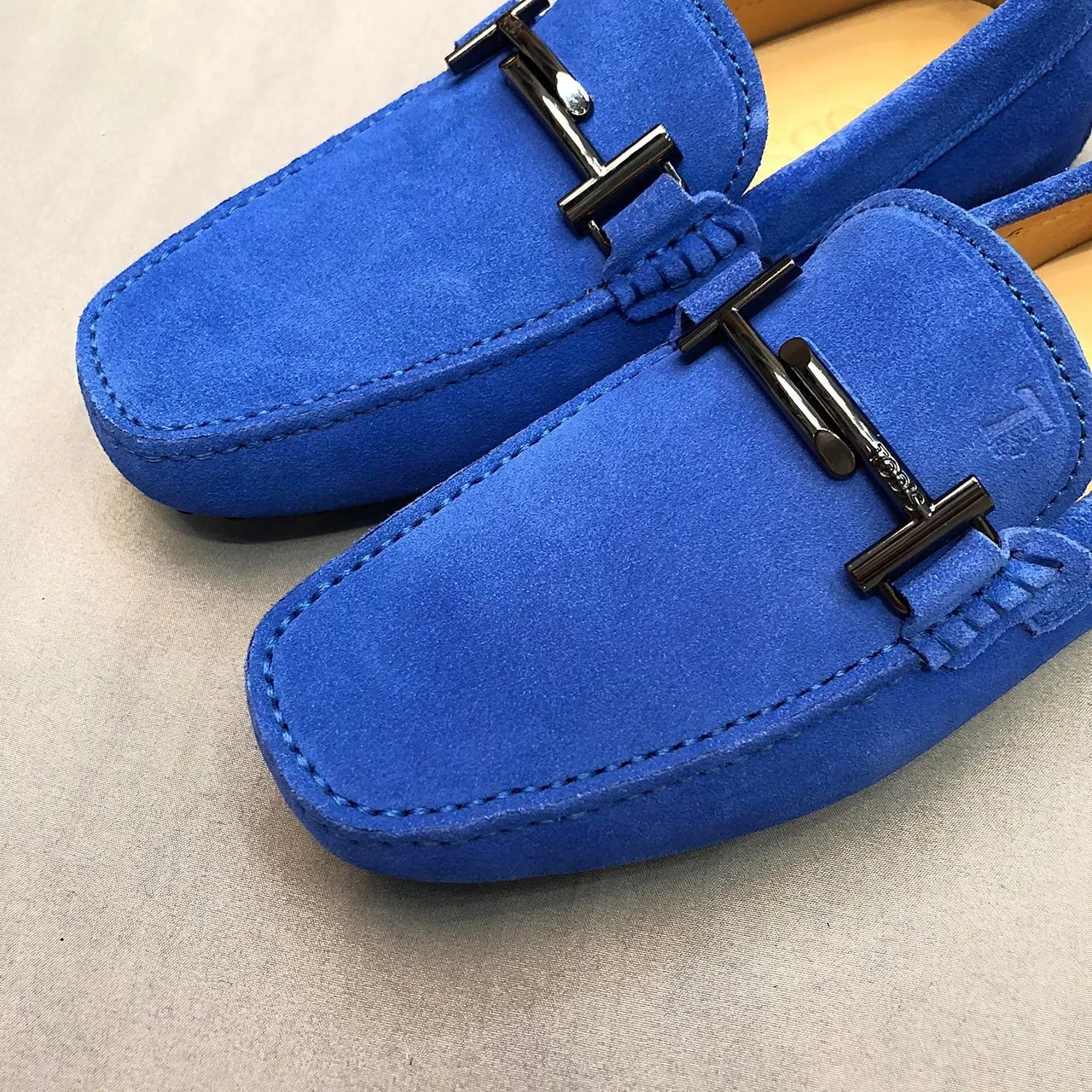 Tod's Double T Loafers daim bleu royal 5