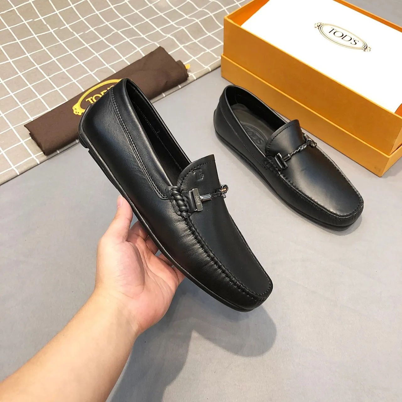 Tod's Horsebit Loafer Mocassins en cuir noir 9